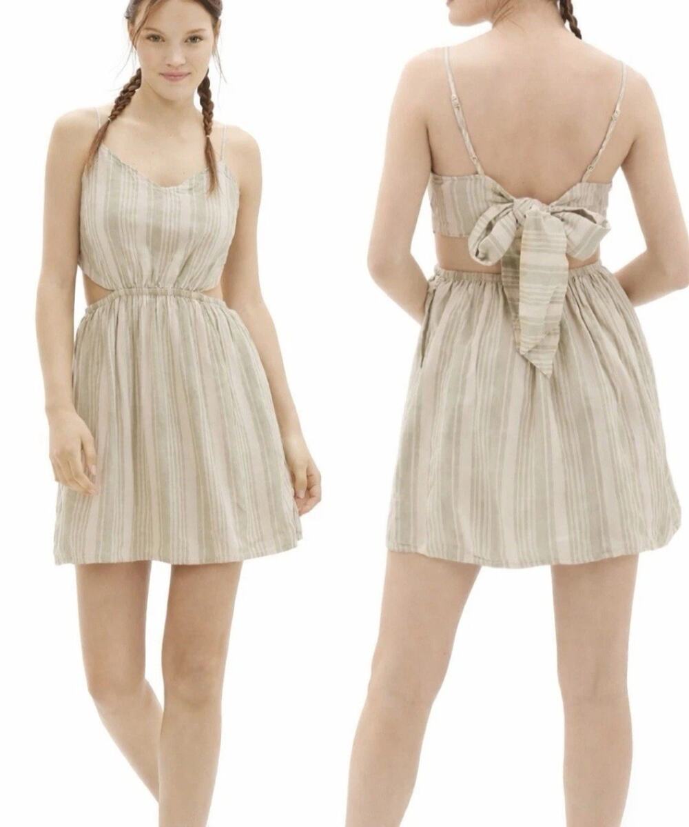 American Eagle XL Cotton Linen Cut-out Dress